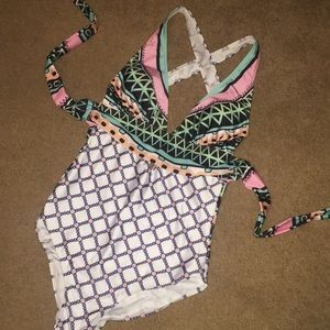 Large one piece crossed back